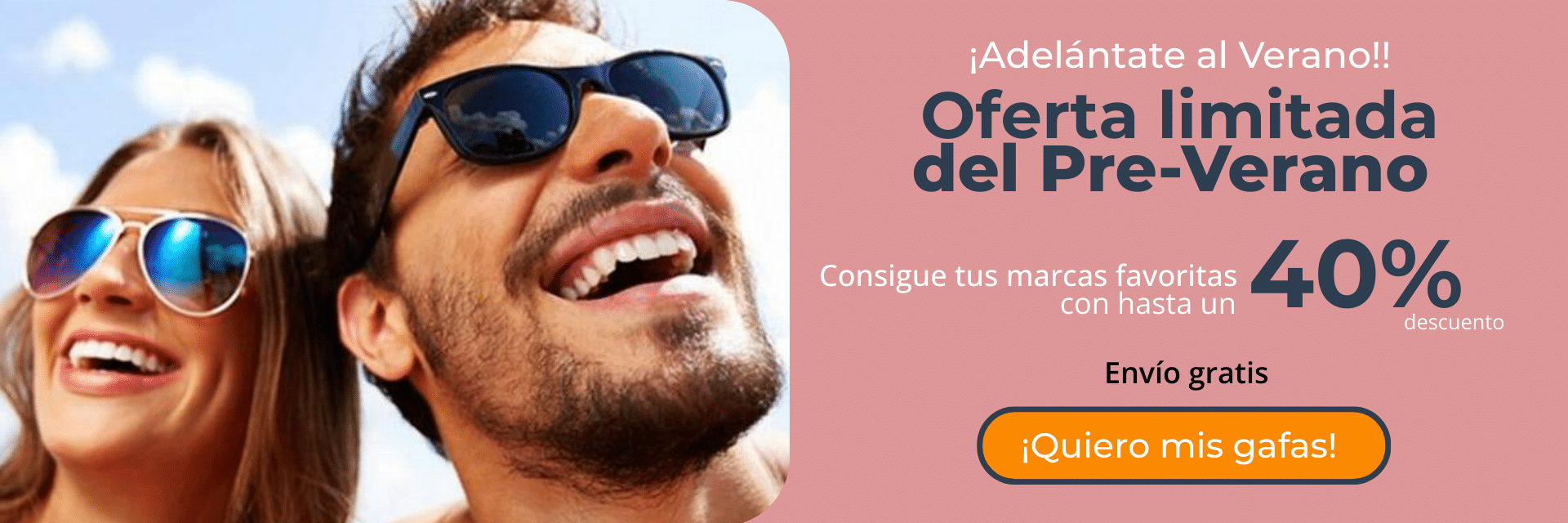 Oferta exclusiva de gafas de sol originales con 40% de descuento en La Óptica Online para el Pre-Verano.