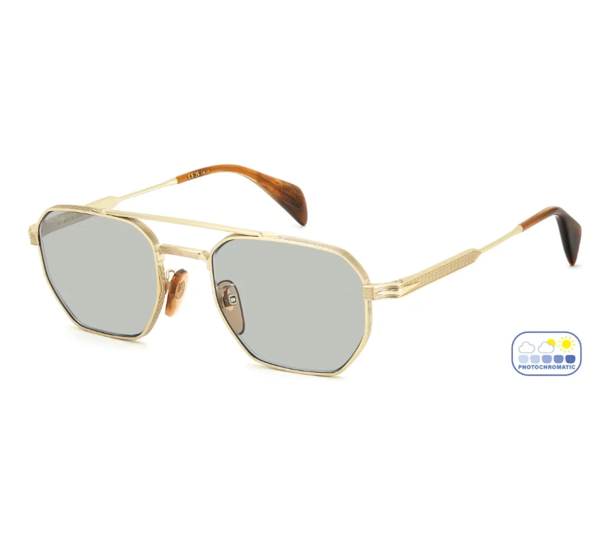 DAVID-BECKHAM-DB-1229S-208558-Dorado-MarroN-Cuerno DAVID BECKHAM DB 1229/S 208558 Dorado MarróN Cuerno - Imagen 1